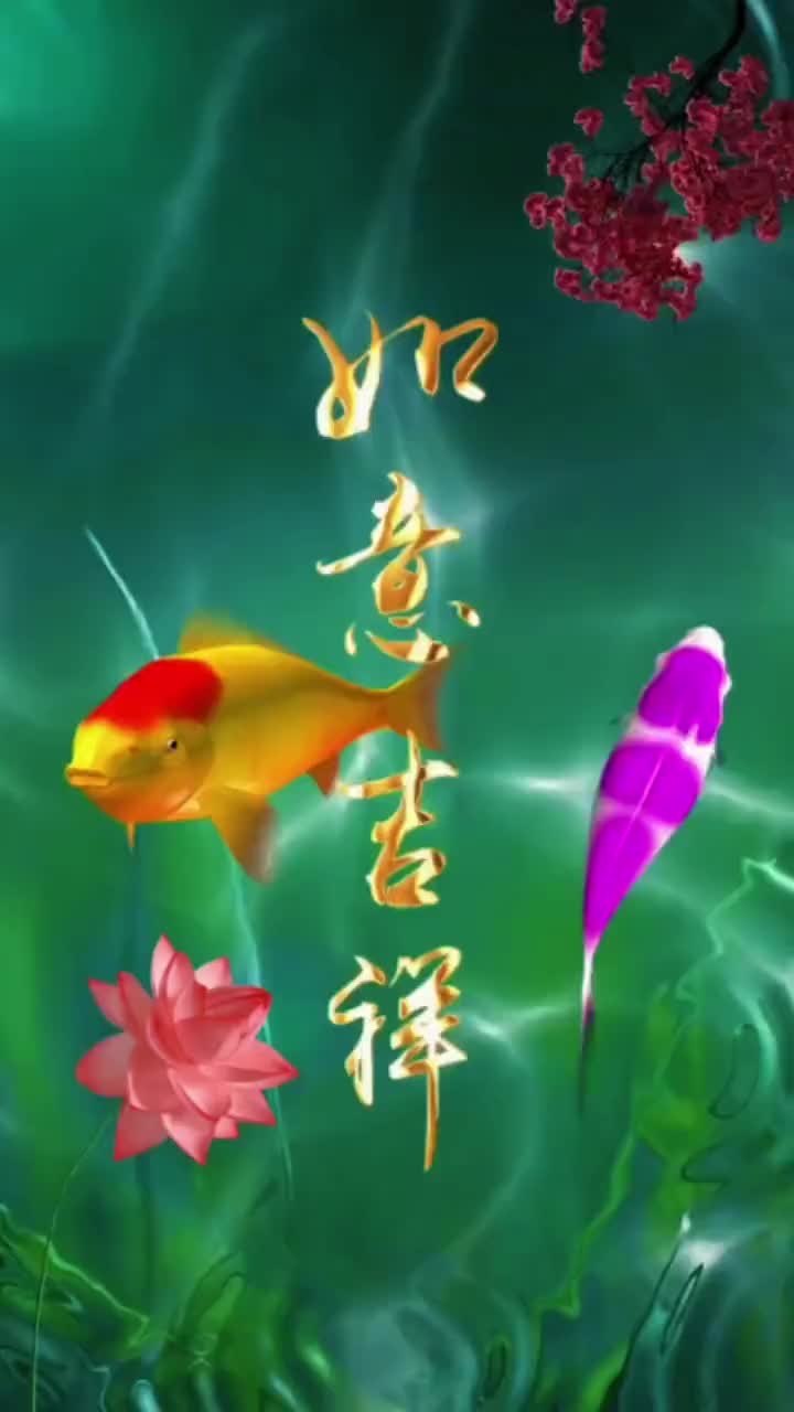 高清壁紙點點水滴映荷蓮好運錦鯉魚兒自由自在的水中游好運蓮蓮見