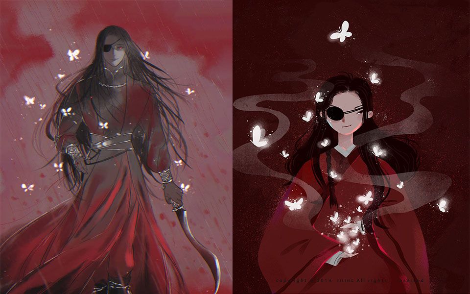 血雨探花探的是什么花血雨探花同人绘制古风插画教学ps