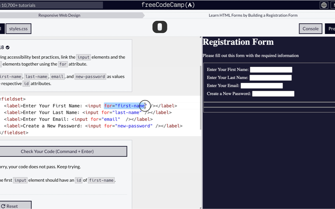 freeCodeCamp 响应式网站开发丨HTML表格——制作一个注册网站哔哩哔哩bilibili