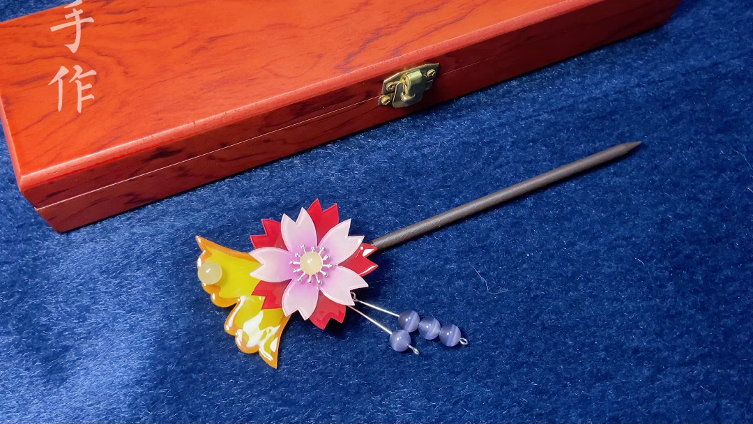 元气少女缘结神奈奈生同款发簪定制展示