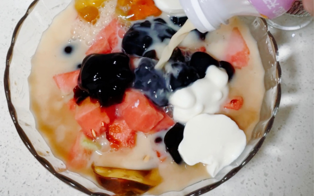 西瓜冰粉,超简单,你快来试试啊