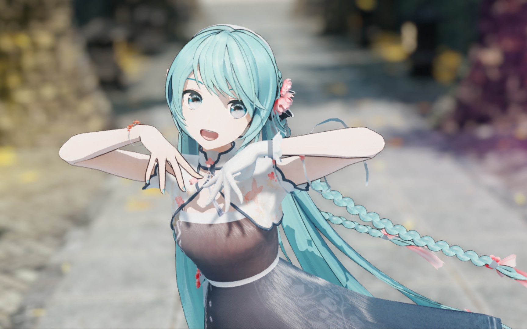 [图]『初音MIKU』花开满庭芳 弄影邀月光 许我与你 【花月成双】