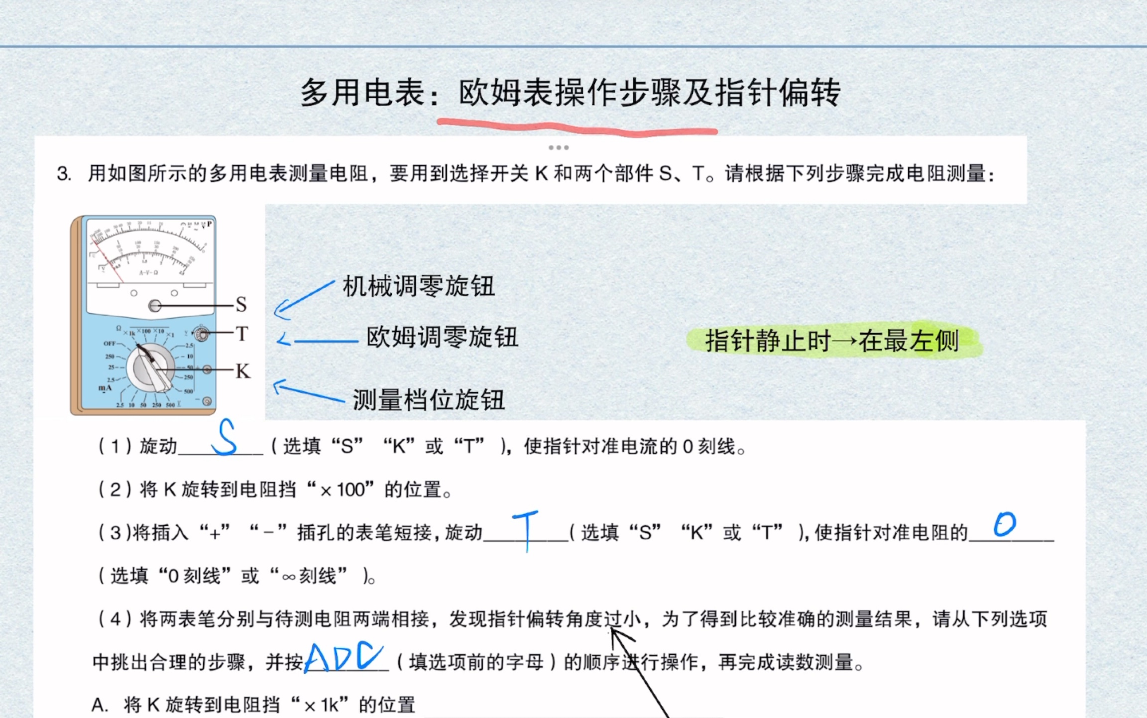 多用电表的应用图片