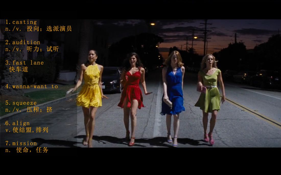 【看电影学英语】爱乐之城 someone in the crowd