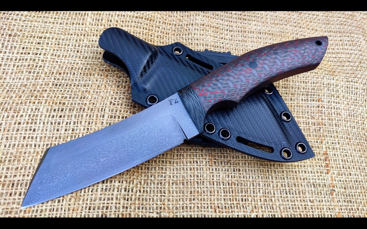 【手工】用生锈的螺丝刀头制作一把碳纤柄乌兹钢菜刀 | 作者:fz