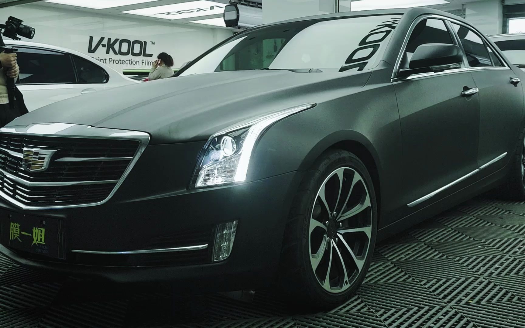 凯迪拉克atsl改色磨砂黑黑武士风格