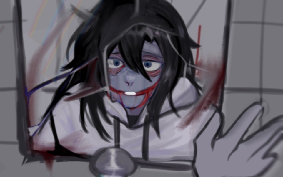 【creepypasta/绘画】重绘一下我五年前画的jeff