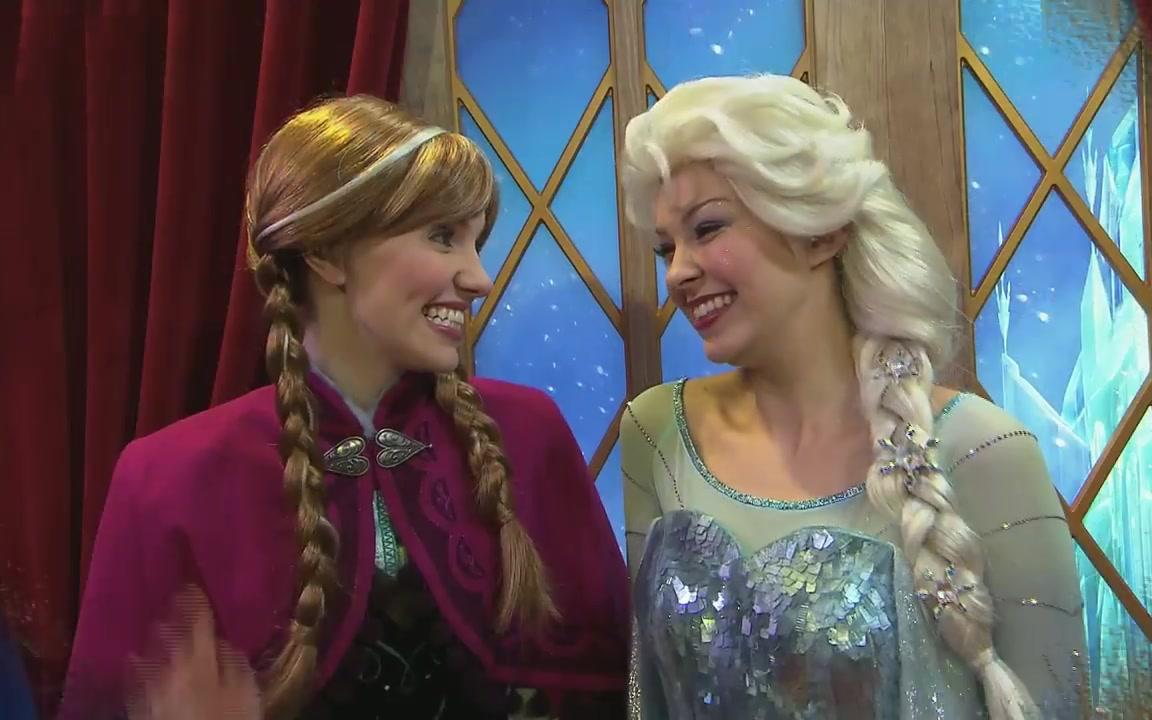 [图]【未来世界】与魔雪奇缘主角见面 'Frozen' Meet & Greet With Anna & Elsa at Epcot