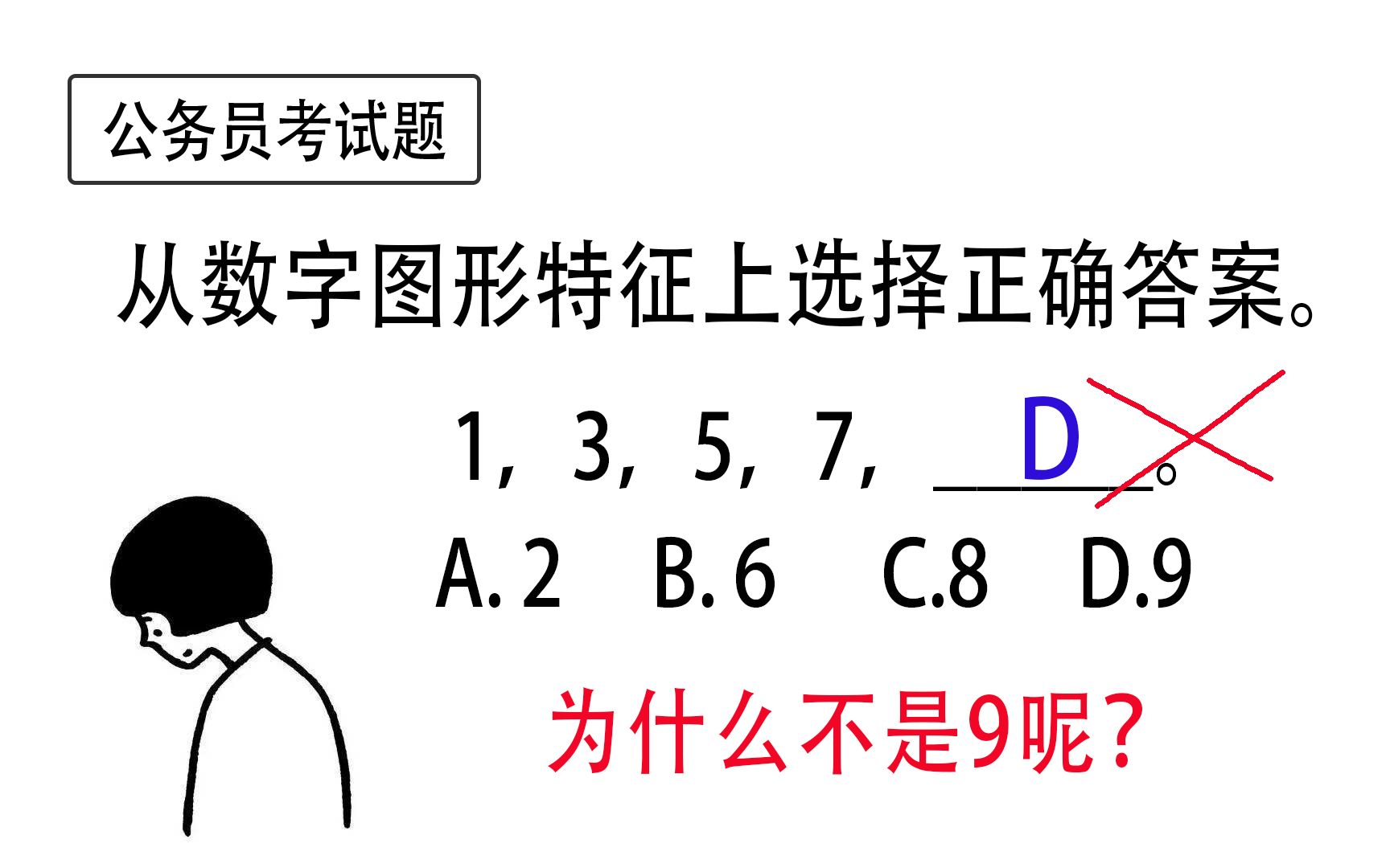 【趣味数学】公务员考试题:根据数字的图形特征选择正确答案,观察要认真哔哩哔哩bilibili