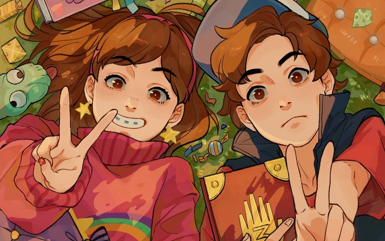 【procreate上色过程】怪诞小镇 双子生日快乐!