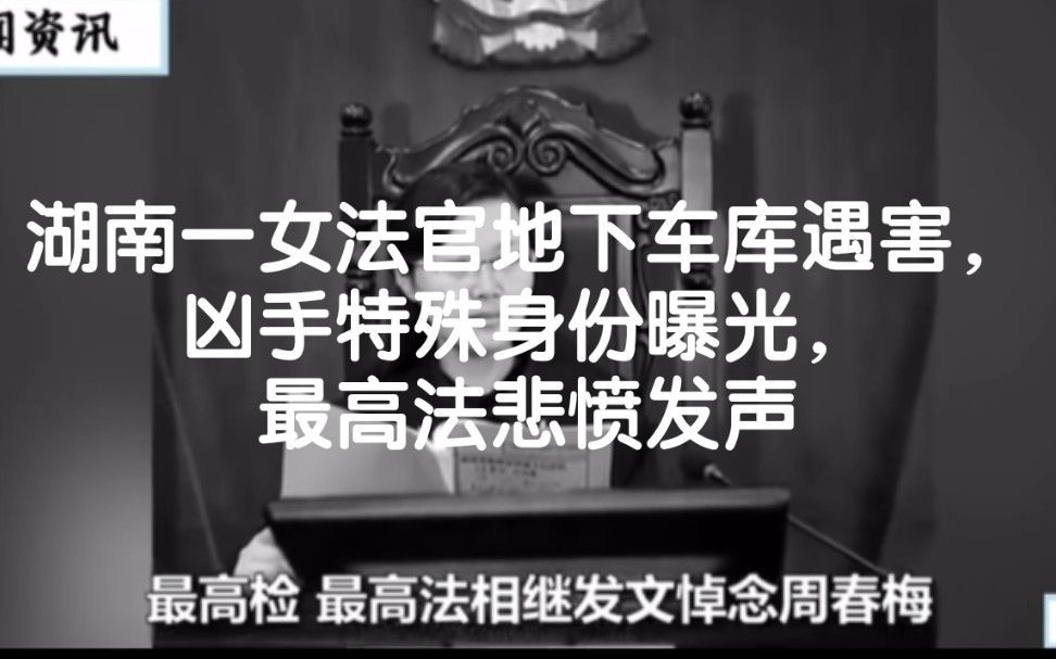 湖南一女法官地下车库遇害,凶手特殊身份曝光,最高法悲愤发声哔哩哔哩bilibili