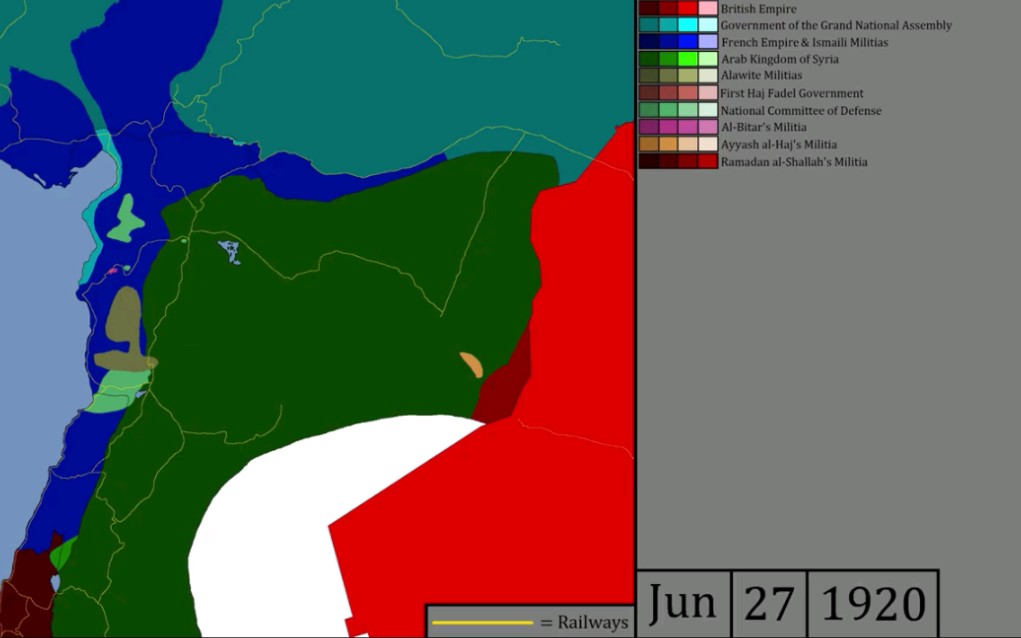 [图]【历史地图】叙利亚独立战争（1918～1927）每日/周战线变化