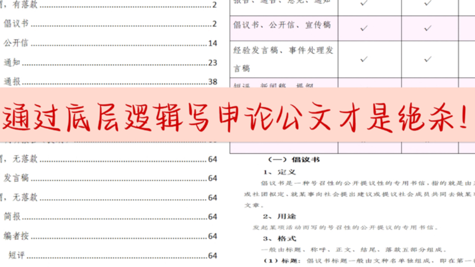 还不知道申论公文怎么写?通过底层逻辑写公文才是绝杀!(上部分)哔哩哔哩bilibili