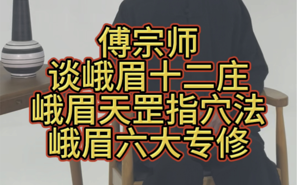 [图]傅宗师谈天罡指穴 峨眉六法专修 峨眉十二庄