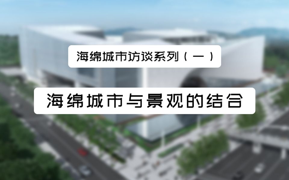 海绵城市访谈系列(一) —— 海绵城市与景观的结合哔哩哔哩bilibili