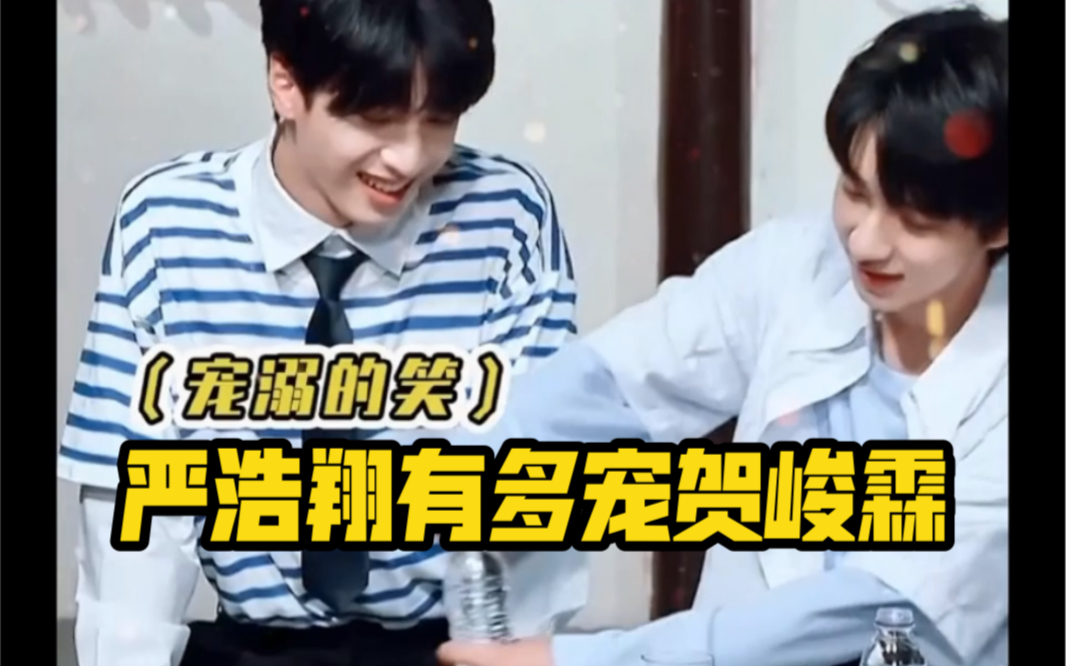 我淦严浩翔真的好宠贺峻霖啊那个宠溺的笑我真的人没了翔霖cp也太甜了