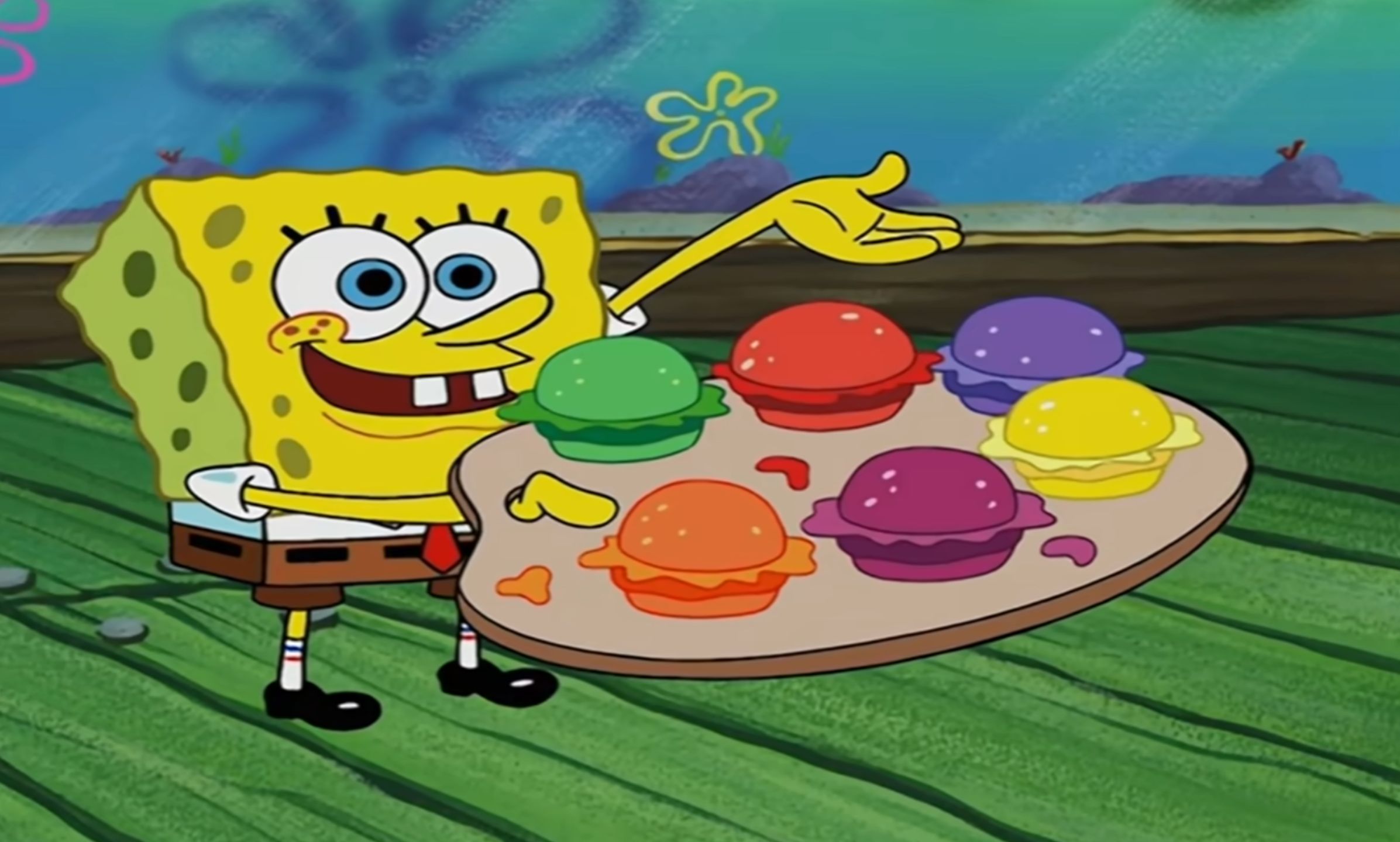 海绵宝宝:海绵宝宝辞职去卖网红美食,一天就赚了上亿元,蟹老板羡慕哭