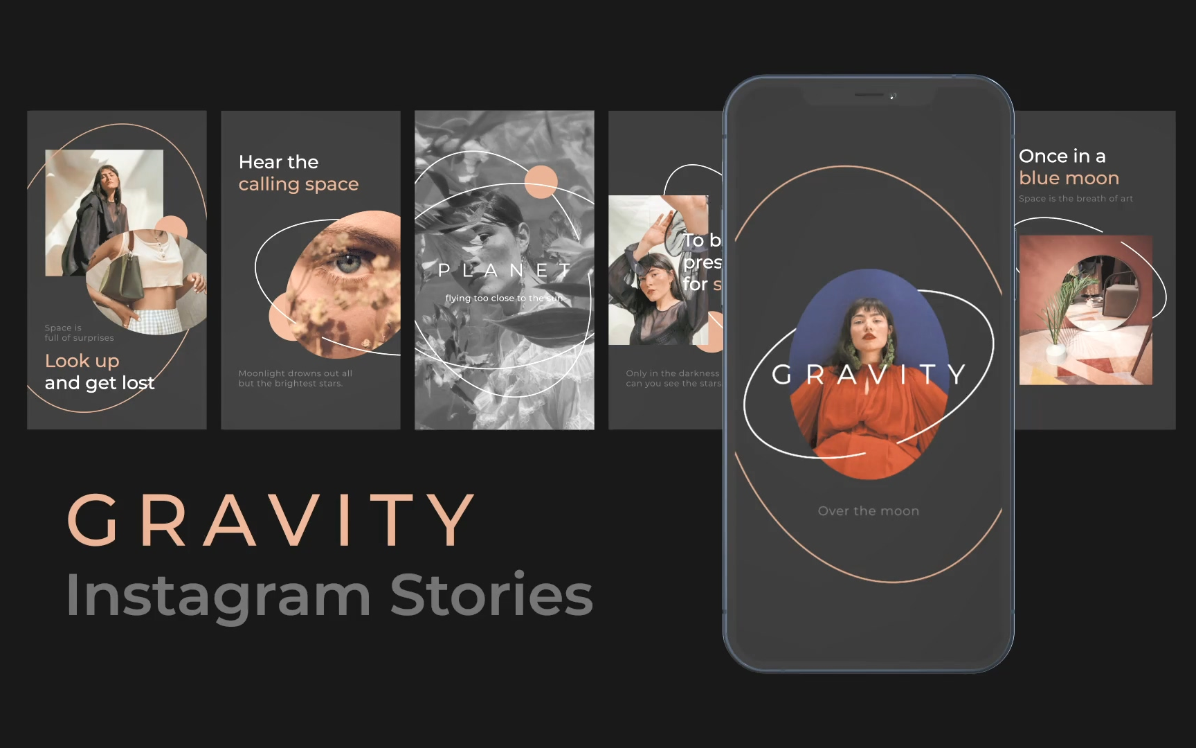 ae模板5套竖屏动态艺术海报封面模板设计独特且动画精美的广告模板