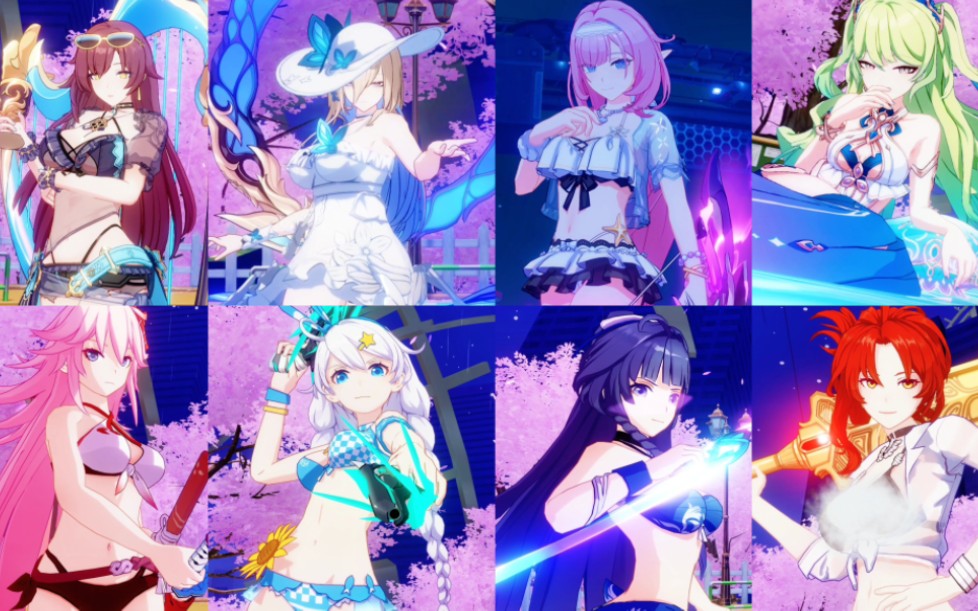 【崩坏3】逐火十三英桀泳装与圣芙蕾雅泳装结算动作合集,快来挑选你的