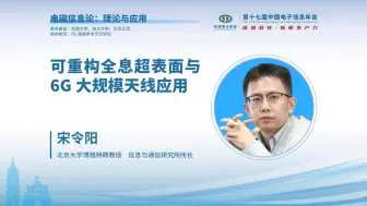 Download Video: CEIC2024|北京大学宋令阳：可重构全息超表面与6G大规模天线应用