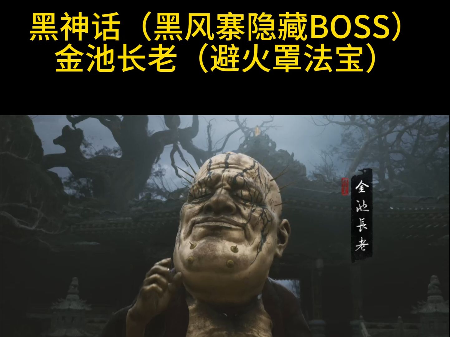 黑神话(黑风寨隐藏BOSS)金池长老路线攻略网络游戏热门视频