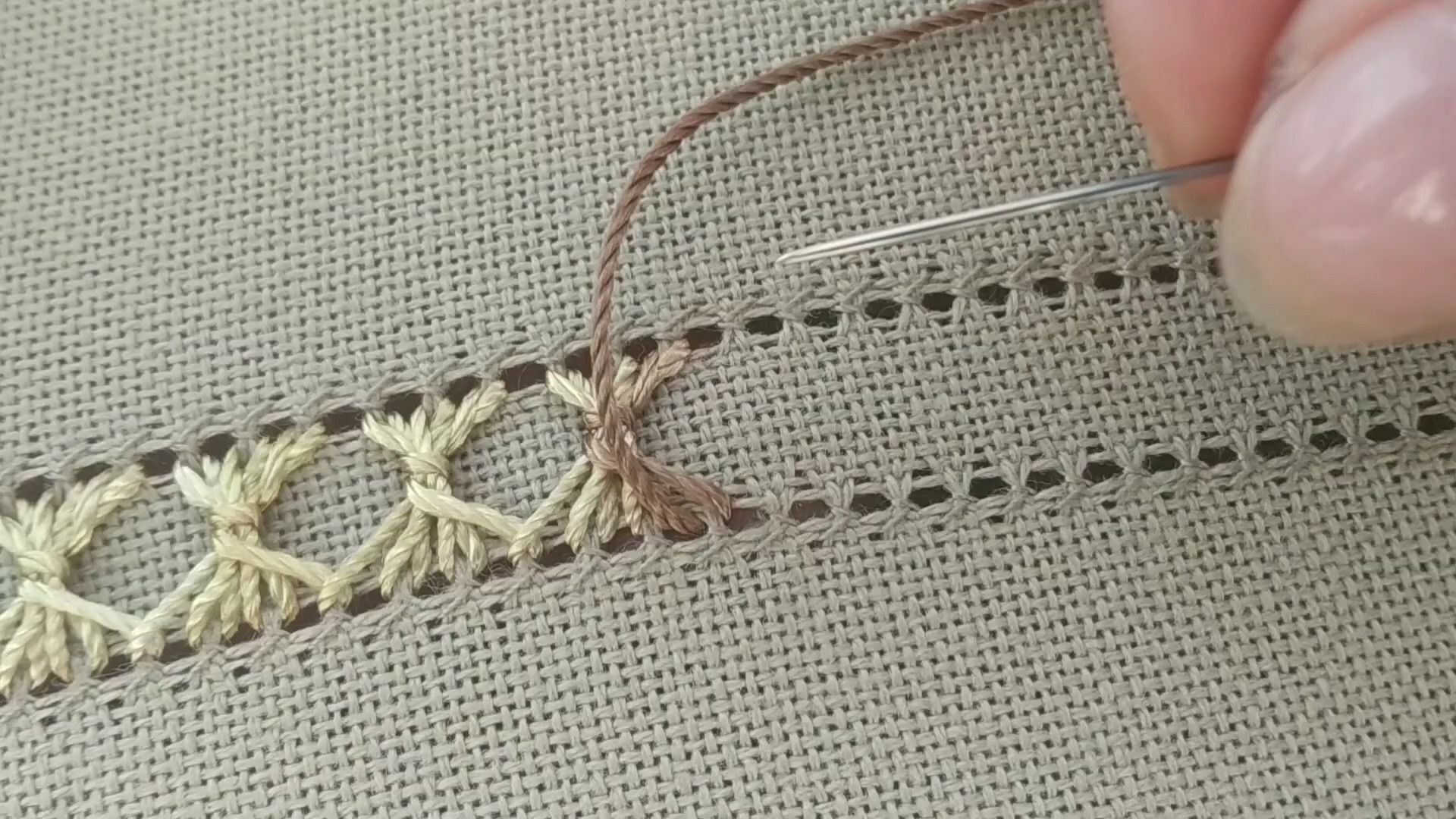 【beautiful knitting 】抽纱绣刺绣教程176