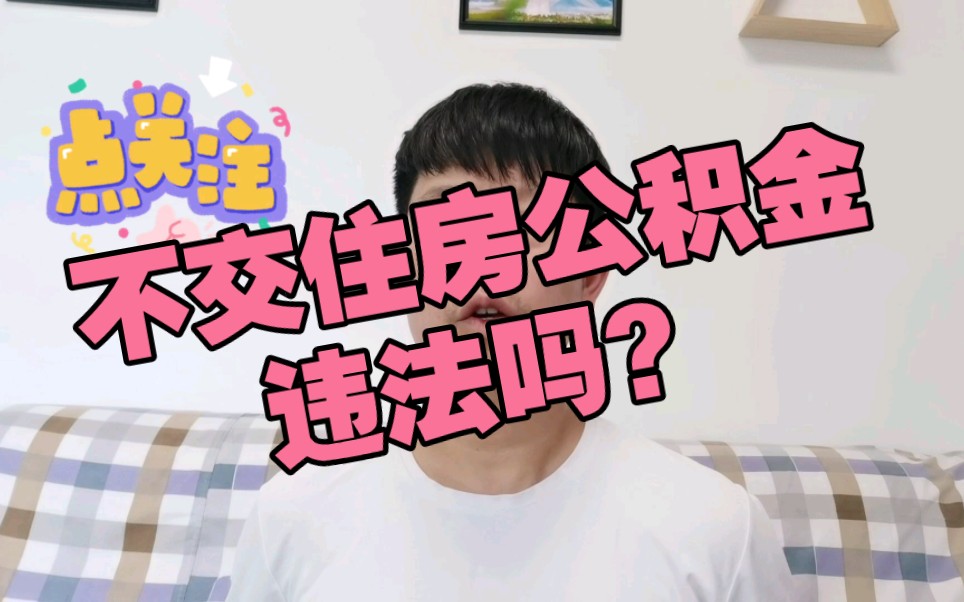 不交住房公积金违法吗?哔哩哔哩bilibili