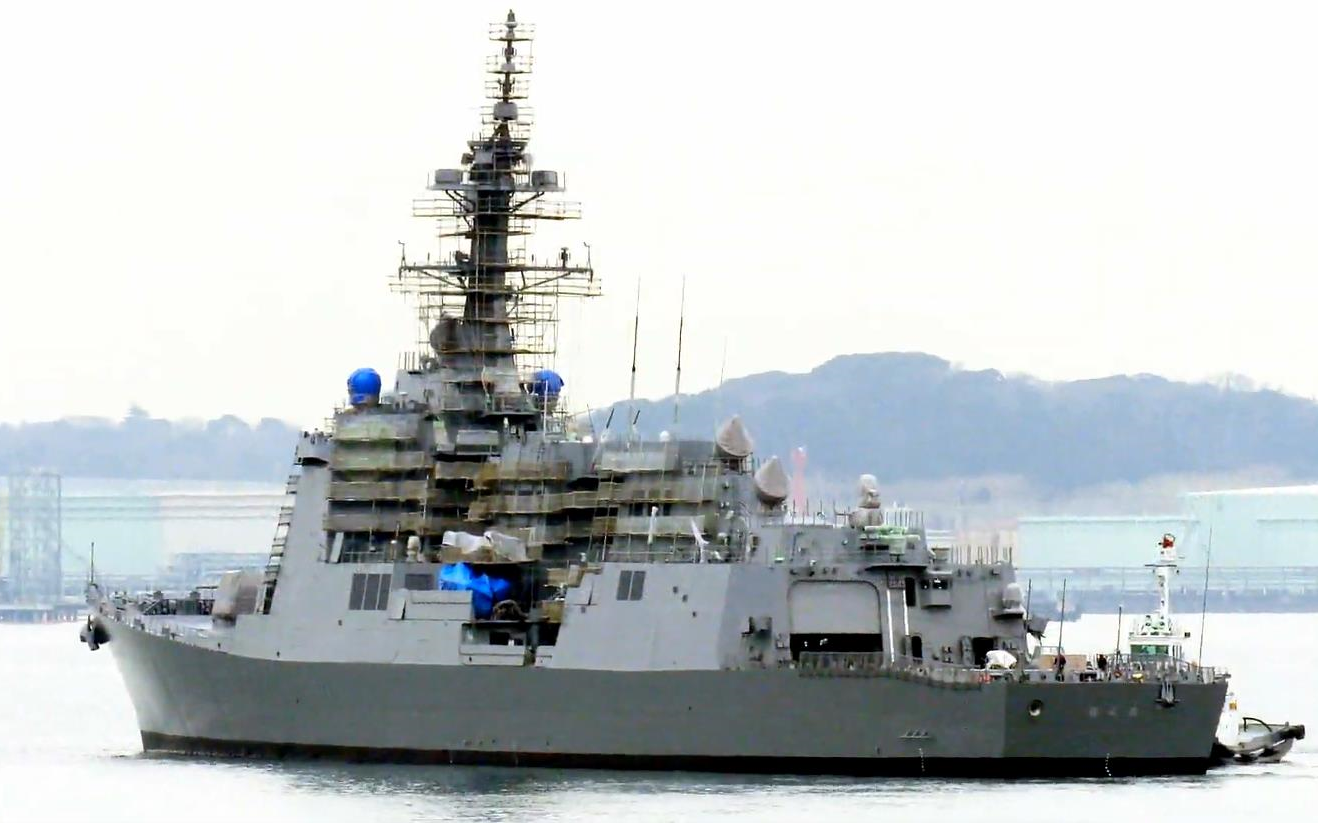 【jmu矶子船厂】摩耶级驱逐舰"羽黑"号(ddg-180)舰体补漆后出渠(2021