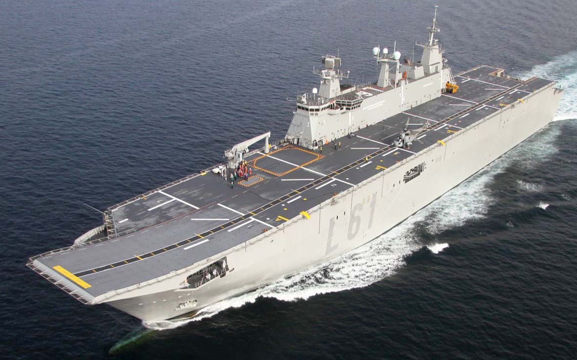 西班牙海军l61胡安卡洛斯一世号战略投射舰西语