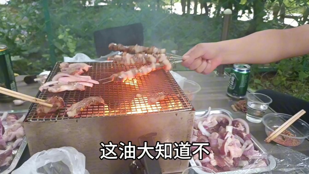 伊日合安排小院烤肉,豁牙子大军、美女亮亮、皮富贵,边喝边聊哔哩哔哩bilibili