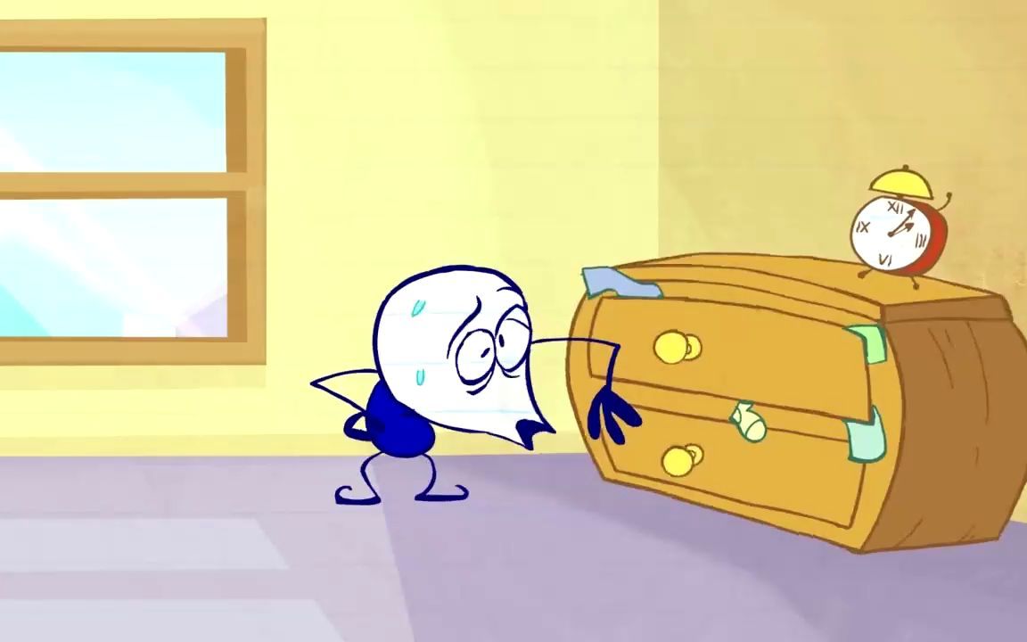 铅笔动画:等待回应的铅笔人