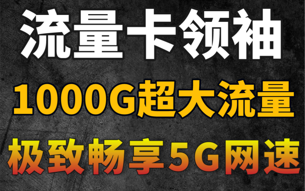 【物联卡小辉】每月1000G超大流量、5G流量卡、全程高速流量、不限速不虚流量哔哩哔哩bilibili