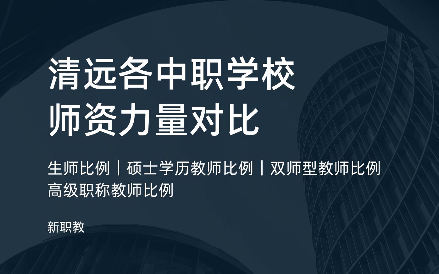 清远职校(一)师资力量对比(含中专、中职、职高)|生师比|硕士学历教师|双师型教师|高级职称|新职教科普|清远中考|清远初三|清远职校|清远公办学校|中专...