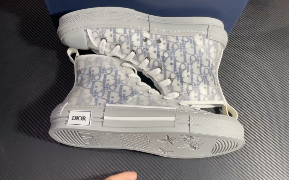 dior b23 迪奥 cd重影高帮 灰蓝
