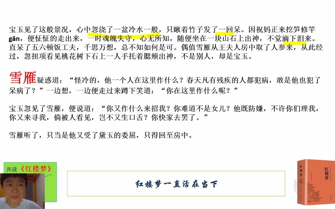 《红楼梦》57上:慧紫鹃情辞试莽玉 慈姨妈爱语慰痴颦(为爱痴狂)哔哩哔哩bilibili