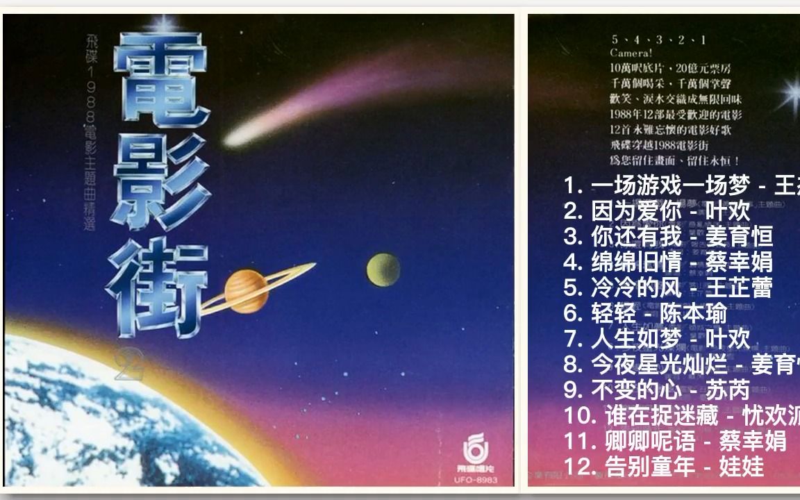 [图]飞碟群星1988年专辑《电影街2》