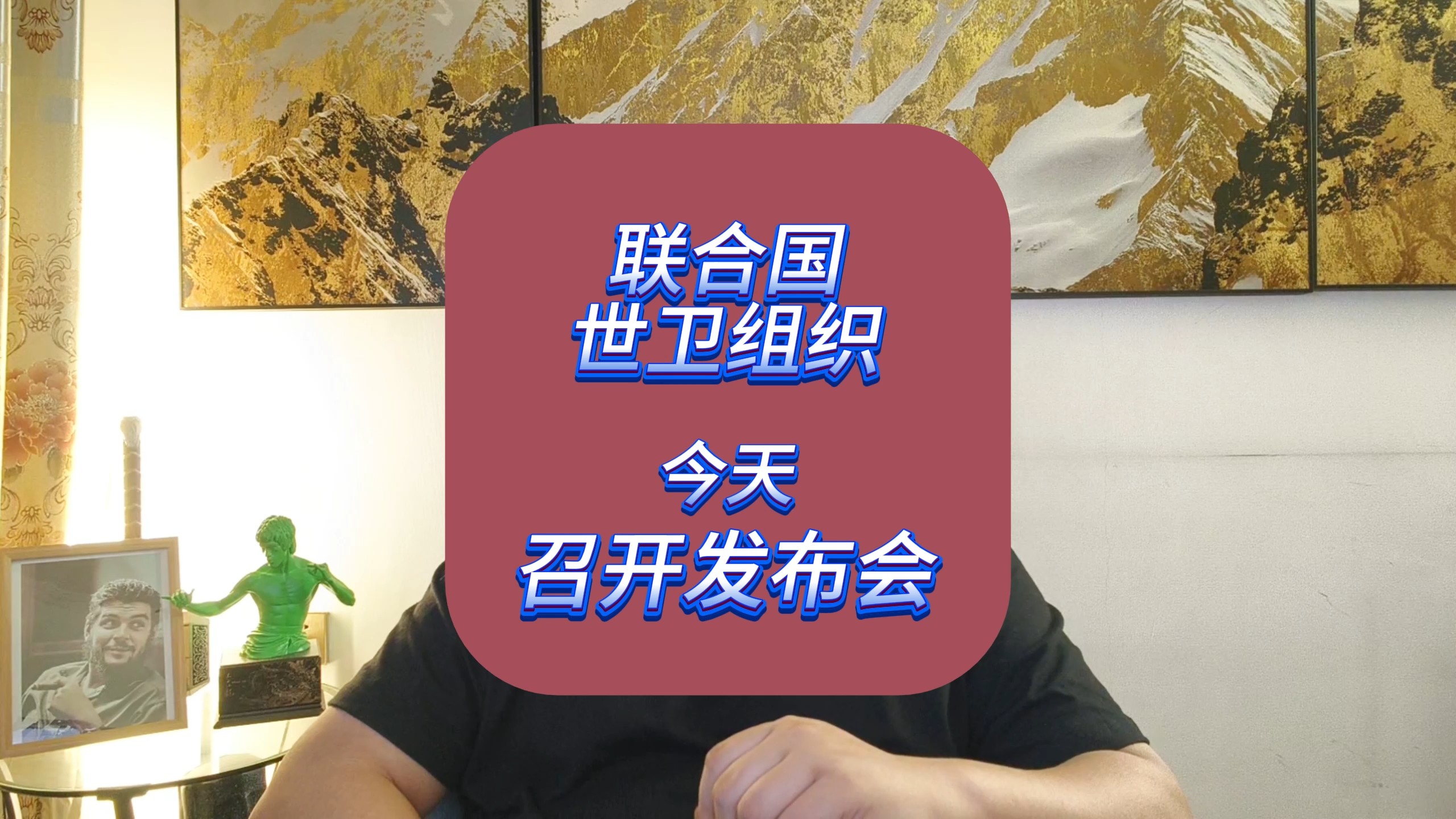 联合国世卫组织，今天召开了发布会。