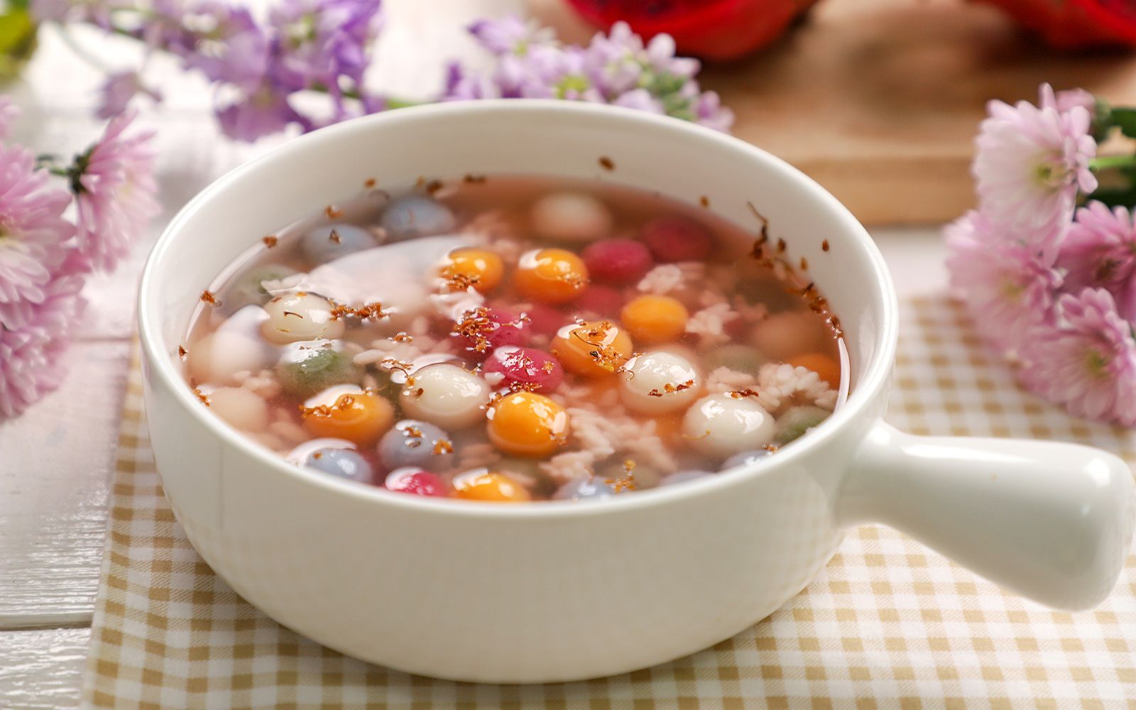 【酒酿五彩小圆子】元宵吃它!