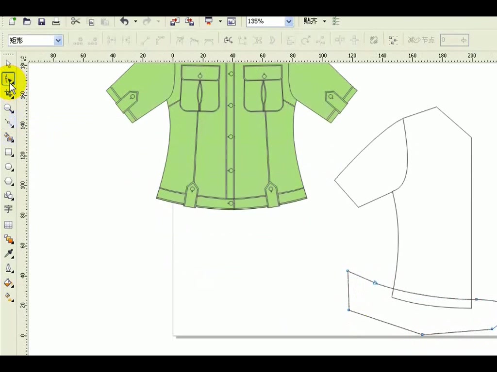cdr服装设计教学视频教程全集短袖衬衫绘制】哔哩哔哩bilibili