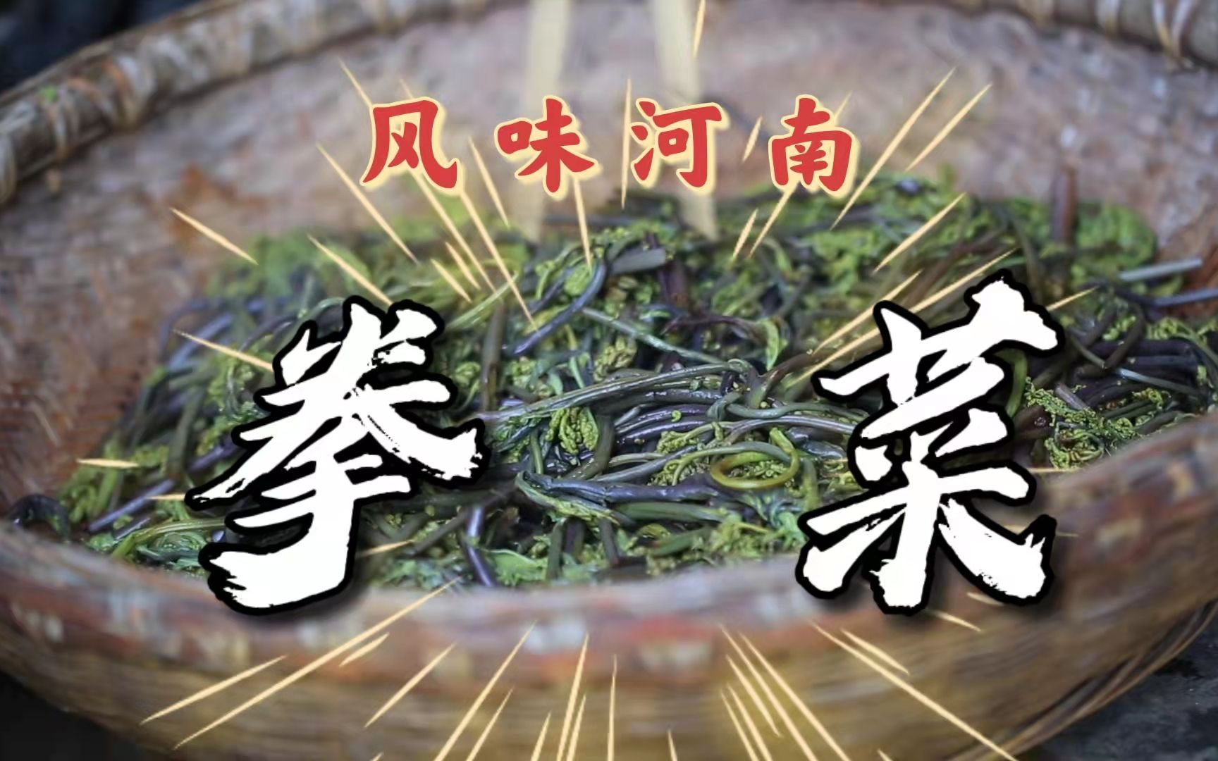 这种野菜开挖啦!鲁山揽锅菜中的最佳配角,堪称山菜之王!哔哩哔哩bilibili