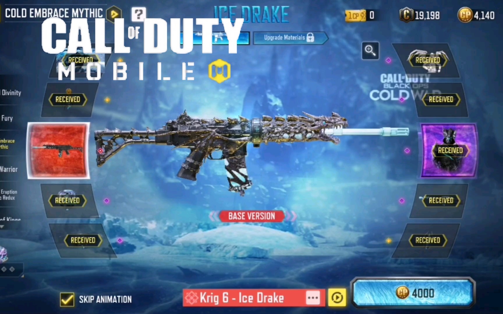 【使命召唤手游】9.16保底外服返场冰龙珍贵影像