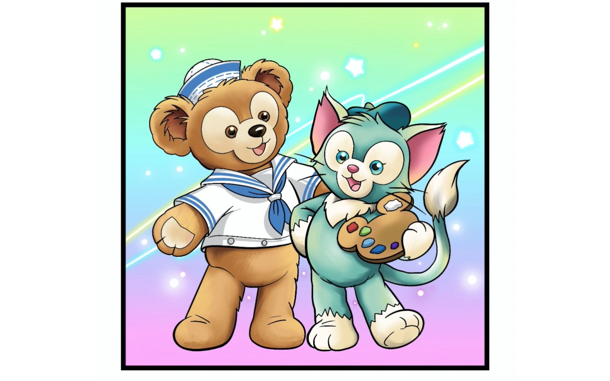 爸爸画的达菲熊的朋友们vs我画的达菲熊的朋友们