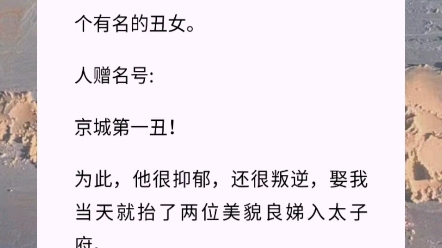 【京城第一丑妃】古言情小说 古风 我是太子妃但太子不爱我.这也不怪他.太子殿下是个有名的颜控,我却是个有名的丑女.人赠名号:京城第一丑!哔哩...