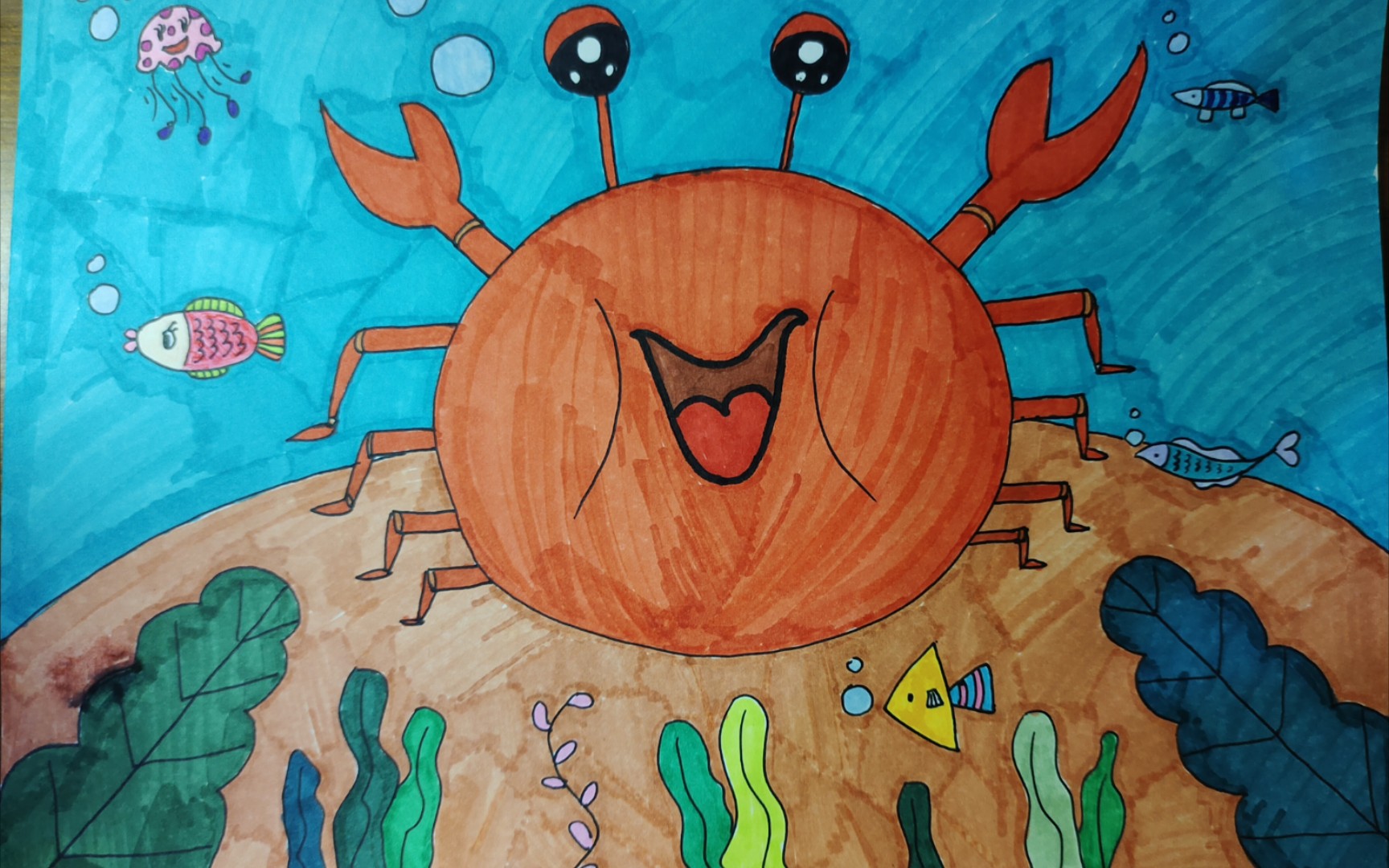 儿童螃蟹画大全图片图片