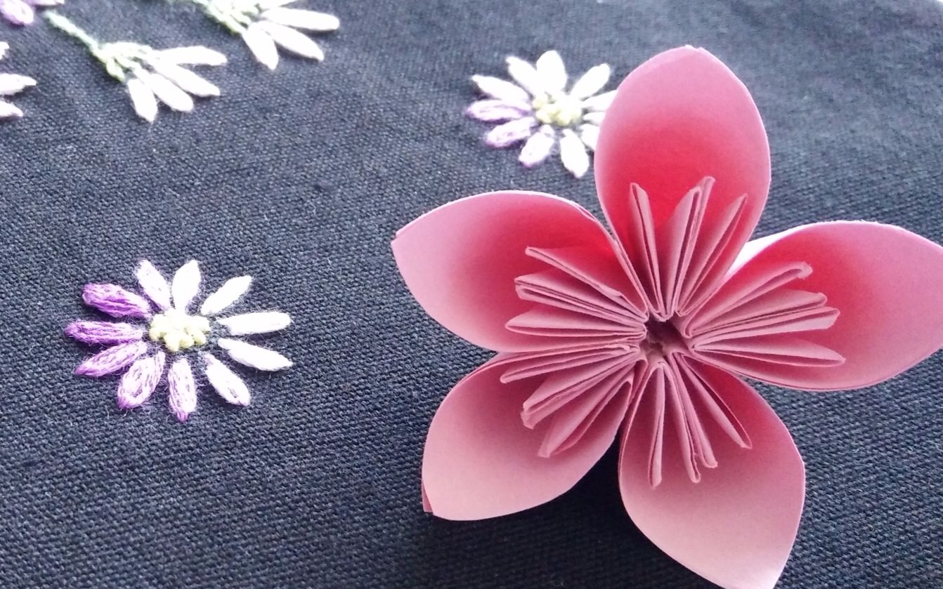 平面折纸樱花图片