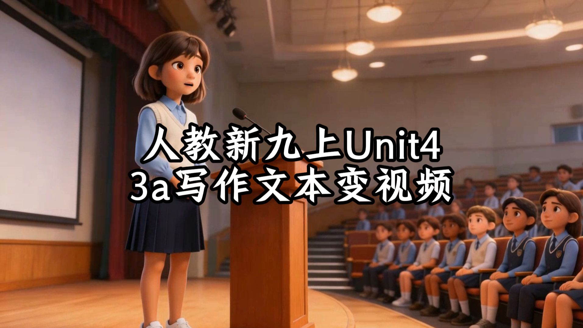 人教新九上Unit4 3a 写作文本变视频