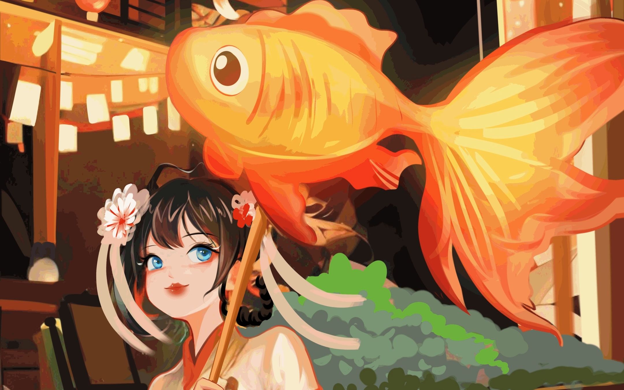 一夜鱼龙舞#穿越漫画遇见另一个自己 #国风古韵 #绝美壁纸 #穿越漫画