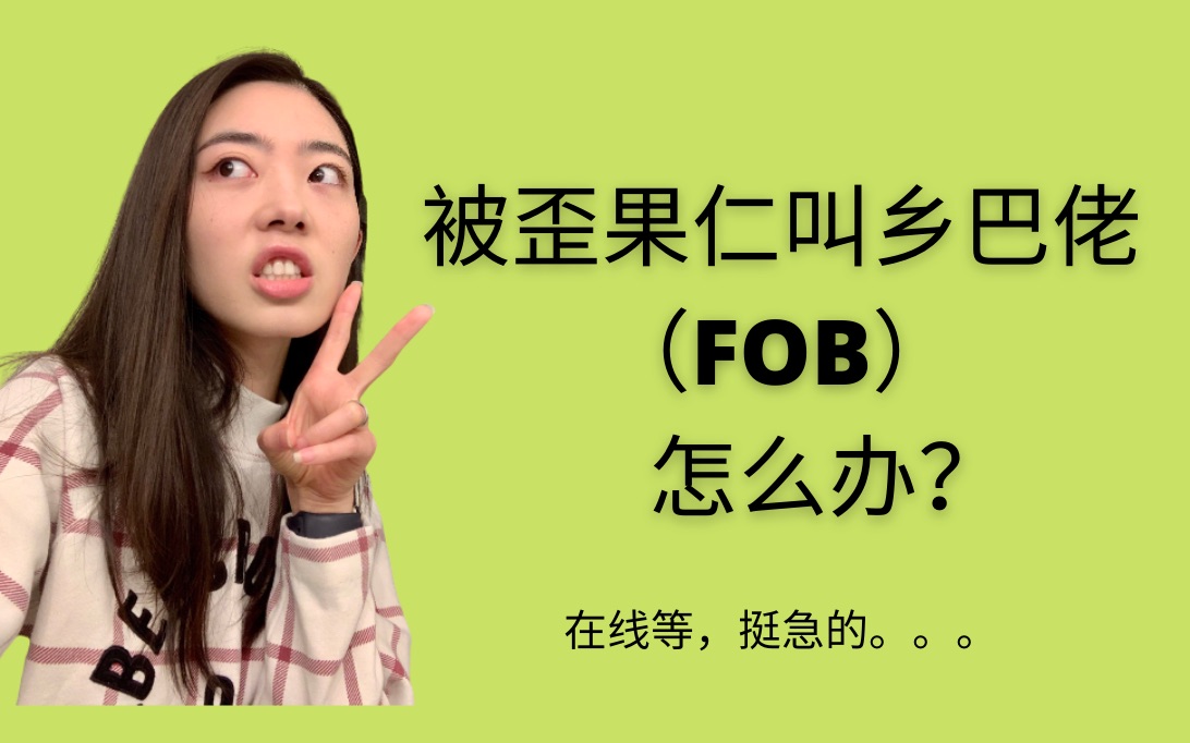 深度分析被歪果仁叫乡巴佬(FOB)该怎么办?哔哩哔哩bilibili