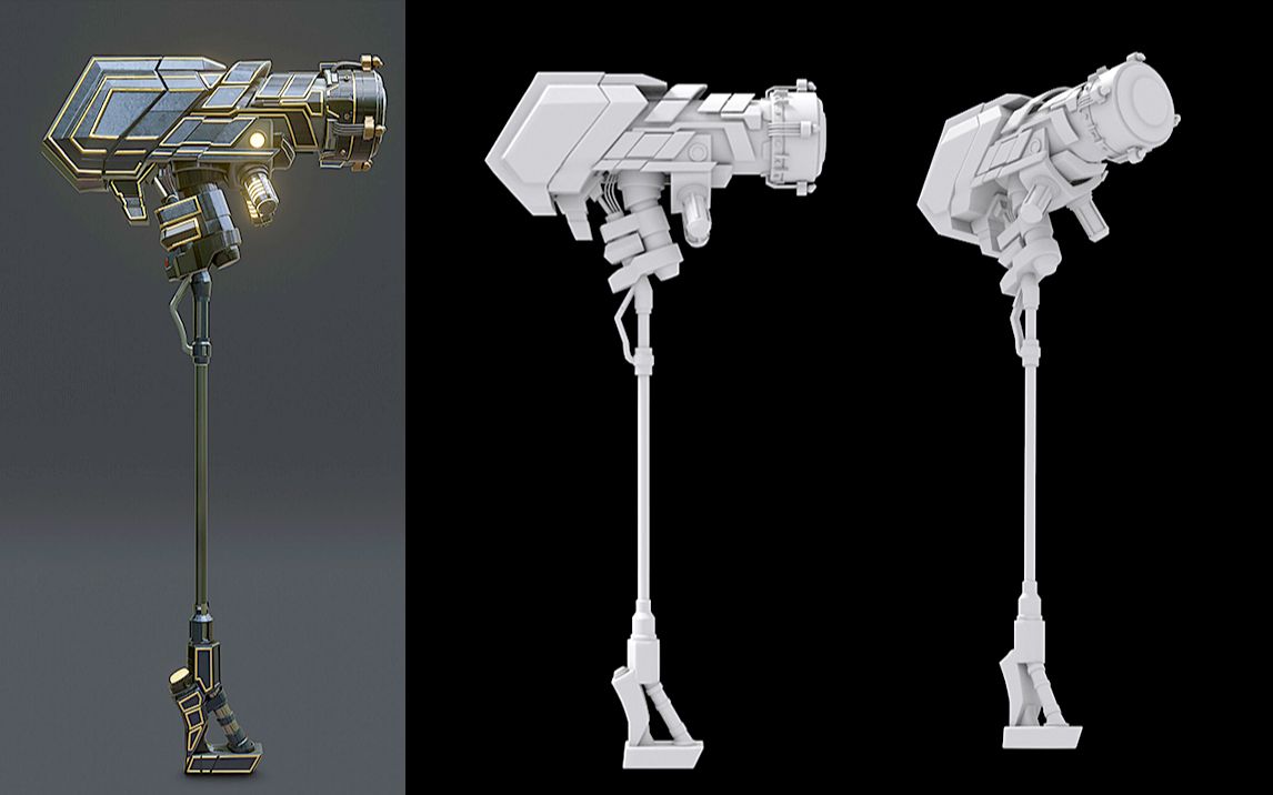 3dmax建模:次世代硬表面"科技锤子"模型制作全流程教学!