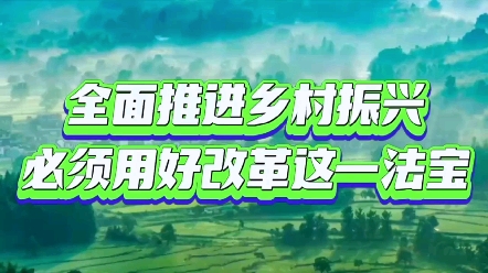 全面推进乡村振兴必须用好改革这一法宝#乡村振兴规划#农文旅#田园综合体#美丽乡村建设#策划规划哔哩哔哩bilibili